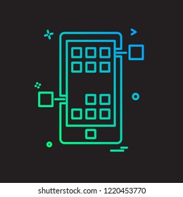 Mobile phone icon design vector