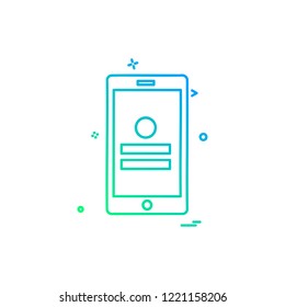 Mobile phone icon design vector