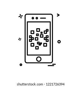 Mobile phone icon design vector