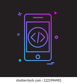 Mobile phone icon design vector