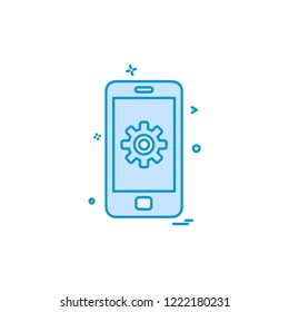 Mobile phone icon design vector
