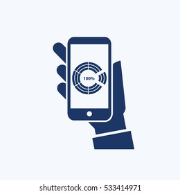 Mobile phone icon design,clean vector
