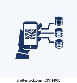 Mobile phone icon design,clean vector