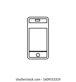 Mobile phone icon. Device button. Logo design element