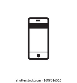 Mobile phone icon. Device button. Logo design element