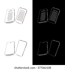 Mobile phone icon easy editable