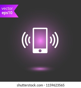 Mobile phone icon. EPS 10 flat symbol sign