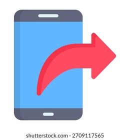Mobile Phone Icon Flat Design Vector Illustration