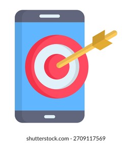Icono de teléfono móvil Ilustración vectorial de diseño plano