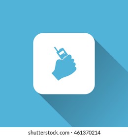 mobile phone icon. flat design
