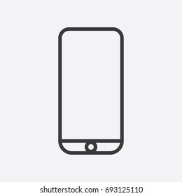 Mobile phone icon in flat design