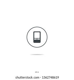 Mobile phone icon in flat style.