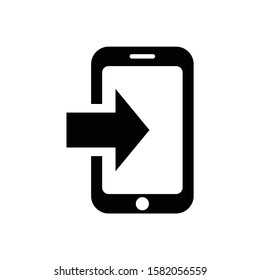 Mobile phone icon. Flat style. vector illustration on white background.