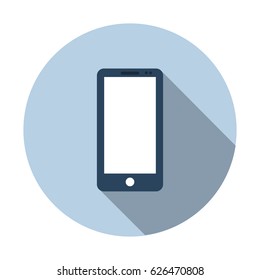 Mobile phone icon in flat style. Vector illustration for web design
