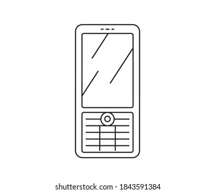 Mobile phone icon. Mobile phone in flat vector style.