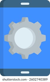 Mobile Phone Icon Flat Vector Illustration
