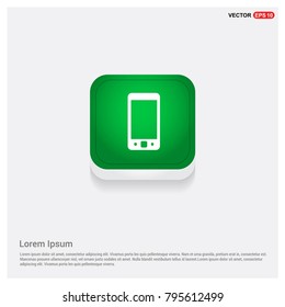 Mobile phone icon Green Web Button