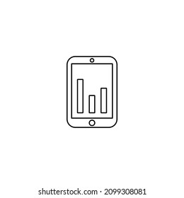 Mobile phone icon. Mobile phone in hand. Hand holding smartphone. Vector icon isolated on white background.

