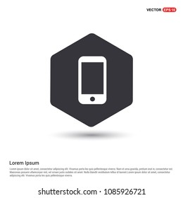 Mobile phone icon Hexa White Background icon template