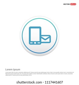 Mobile phone icon Hexa White Background icon template - Free vector icon