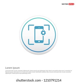 Mobile phone icon Hexa White Background icon template - Free vector icon