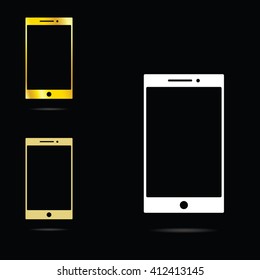 mobile phone icon illustration in colorful