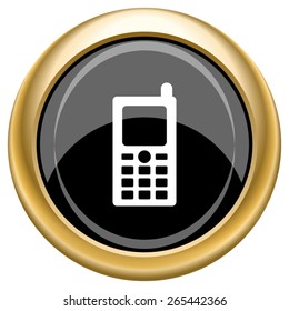 Mobile phone icon. Internet button on white  background. EPS10 Vector. 