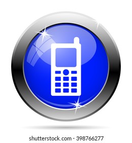 Mobile phone icon. Internet button on white background. EPS10 vector

