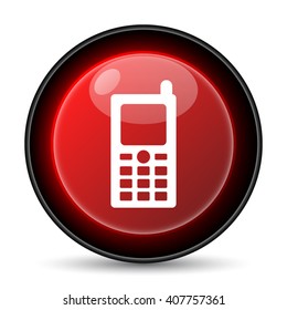 Mobile phone icon. Internet button on white background. EPS10 vector