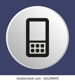 Mobile Phone   icon,  isolated. Flat  design.