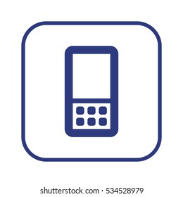 Mobile  Phone  icon,  isolated. Flat  design.