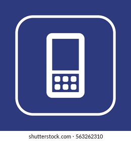 Mobile  Phone  icon,  isolated. Flat  design.