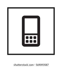 Mobile  Phone  icon,  isolated. Flat  design.