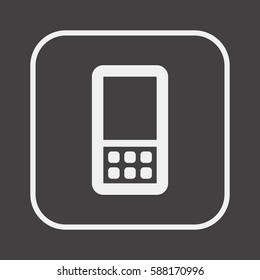 Mobile  Phone  icon,  isolated. Flat  design.