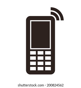 Mobile phone icon isolated on white background