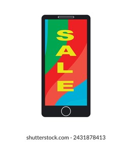 Mobile phone icon isolated on a light background. Vector illustration. For advertising and for use in IT