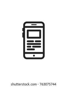 Mobile phone icon line