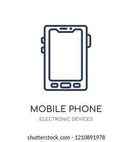 Mobile phone icon. Mobile phone linear symbol design from Electronic devices collection.