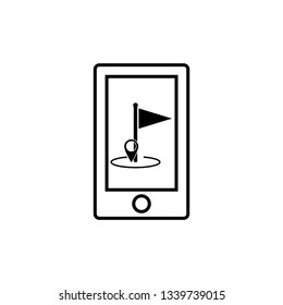 mobile phone icon. map point icon. vector