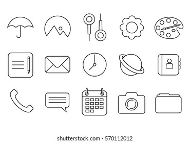 mobile phone icon menu