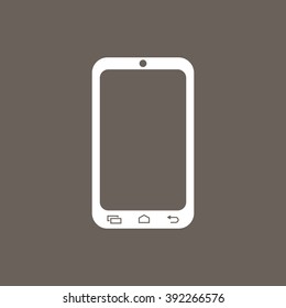Mobile phone Icon on Dark Gray Color. Eps-10.