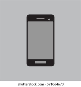 mobile phone icon on gray background