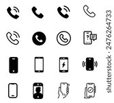 Mobile Phone Icon Pack Vector