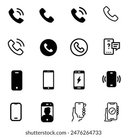 Mobile Phone Icon Pack Vector