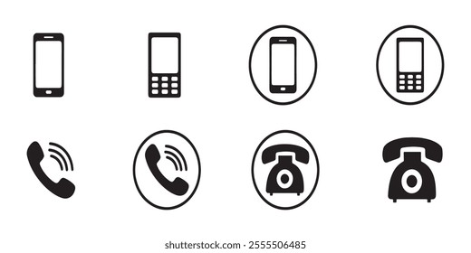 Mobile Phone Icon Pack Vector