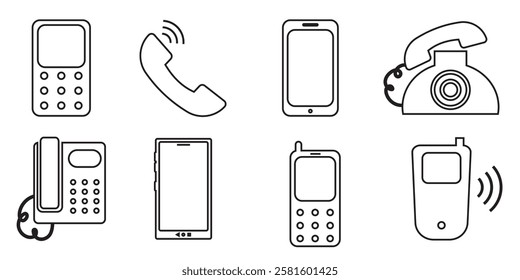 Mobile Phone Icon Pack Vector  . 1176