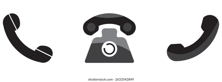 Mobile Phone Icon Pack Vetor, Coleção de ícones do telefone celular. Indicativo de chamada Vetor eps 10