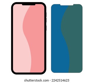 Mobile phone icon screen design color full vectors free download 
graphic art designs, Smart phone  icon Vector Illustration 
Screen with color full Screen Web Element Stock Illustration design.