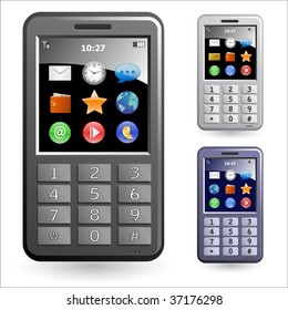 Mobile phone icon set