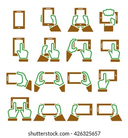 mobile phone icon set
